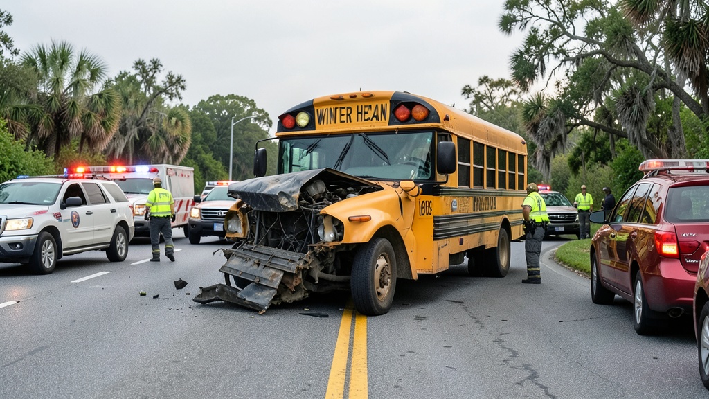 Two Students Killed in Florida School Bus Rollover Crash Near Winter Haven