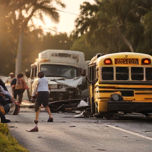 Florida Man Fleeing Traffic Stop Crashes Into School Bus Carrying 19 Children