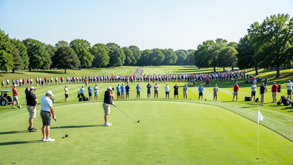 Trump Addresses Crowds at Presidents Cup Golf Tournament in Medinah